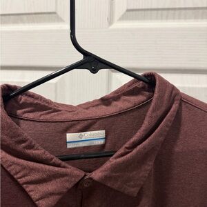 Columbia Men's Tech Trail Polo (Burgandy)